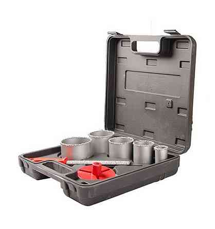 Набор корончатых сверл для плитки GRANITE 5 шт 33-83 мм вольфрамовое напыление напильник кейс 2-08-0 Харьков