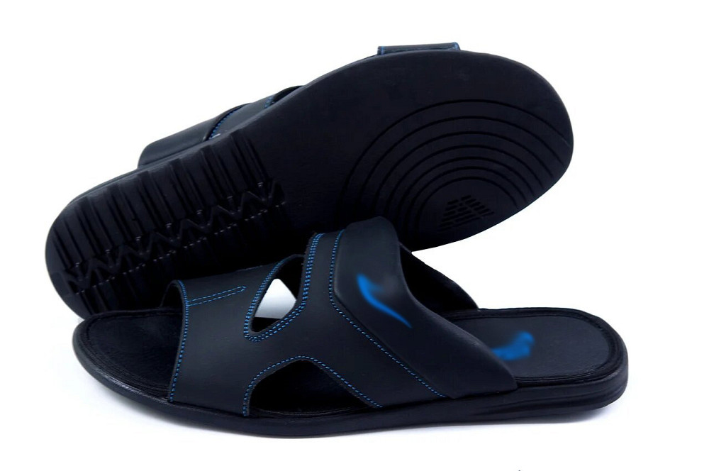 Мужские кожаные  летние шлепанцы-сланцы Classic Київ - зображення 11