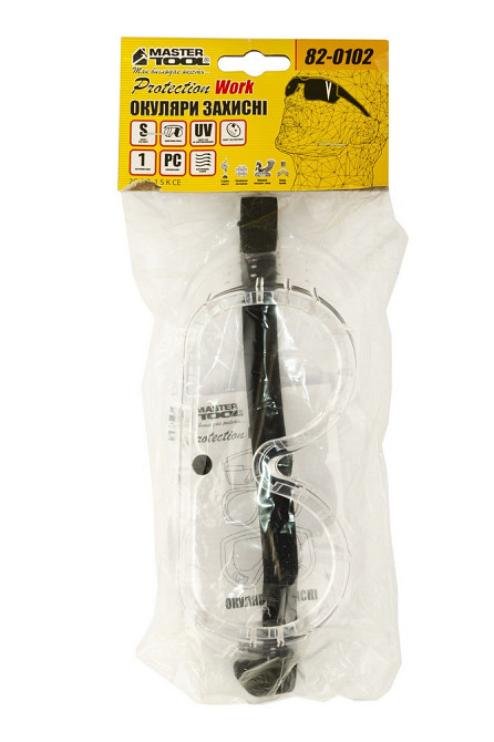 Очки закрытые MASTERTOOL ПАНОРАМА-102 ANTI-SCRATCH оправа силикон вентиляционные отверстия l класс п Харьков - изображение 2