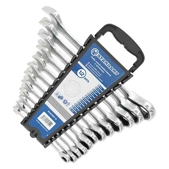 Набор ключей комбинированных с трещоткой 8-15,17,19,22,24мм 12ед. на холдере  СТАНДАРТ NGW12ST-B Харків