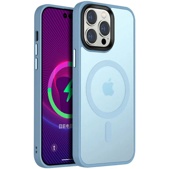 TPU+PC чехол Metal Buttons with MagSafe Colorful для Apple iPhone 14 Pro (6.1") Херсон - изображение 3