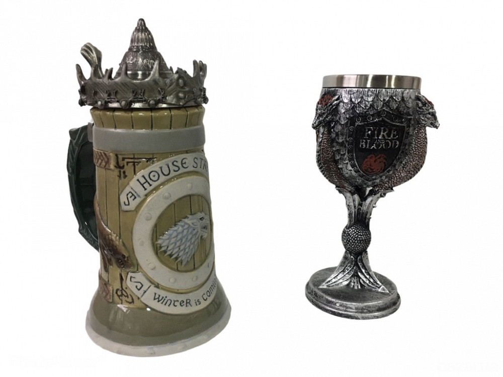 Подарочный Набор Кружка Game Of Thrones House Stark Игра Престолов Дом Старков и Бокал Fire and Bloo Київ - зображення 2