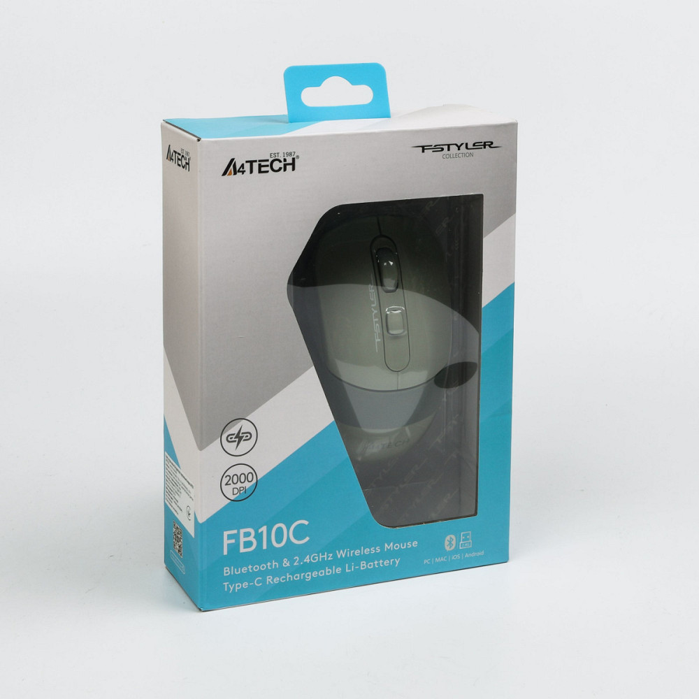 Мышь компьютерная безпроводная A4Tech Fstyler FB10C Matcha Green зеленая Київ - зображення 6