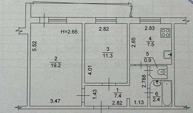 2 кімн вул. Оноре де Бальзака,79. Троєщина Киев - изображение 12