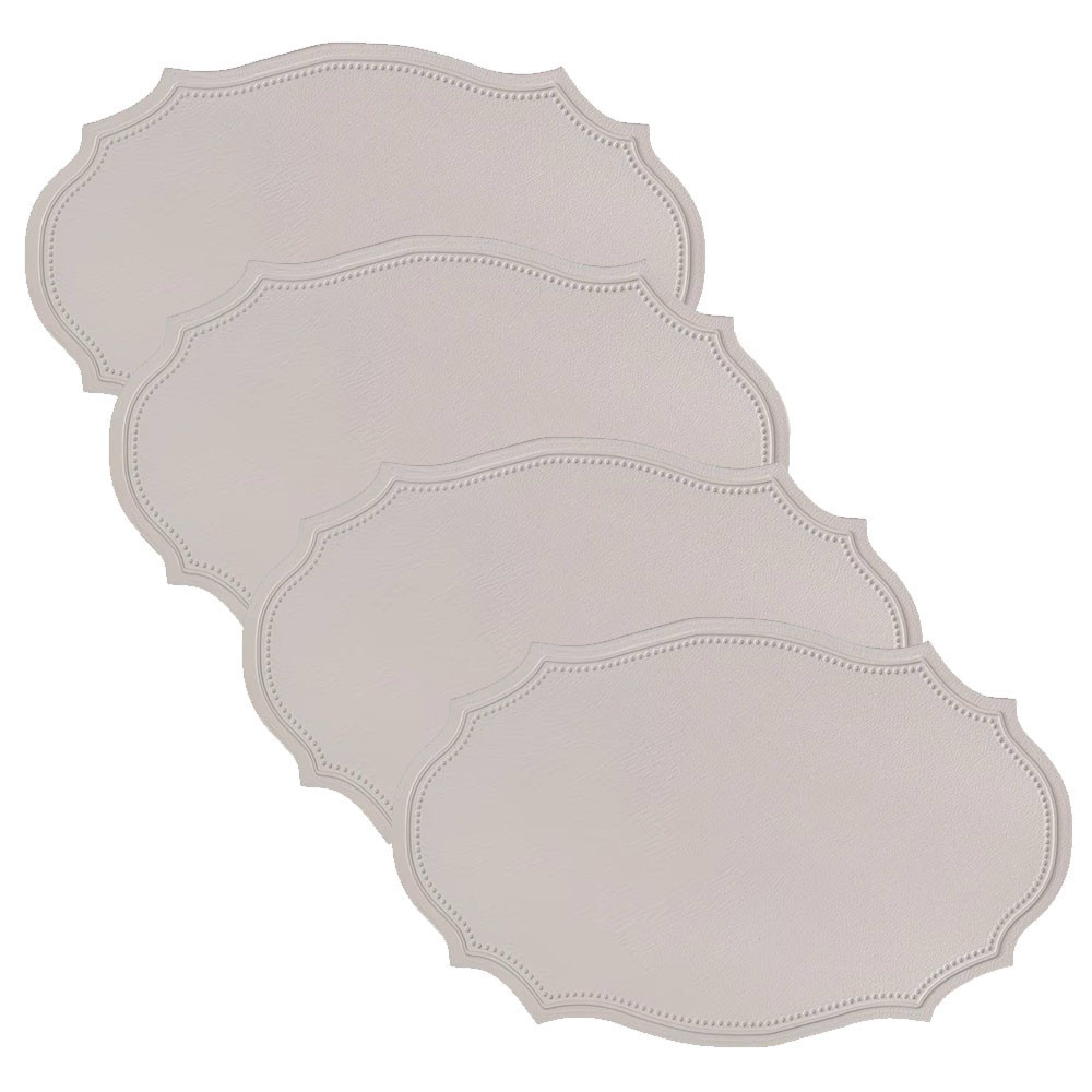 Подставки под тарелку Leeseph 30*43см 4шт серые овальные Одеса - зображення 5