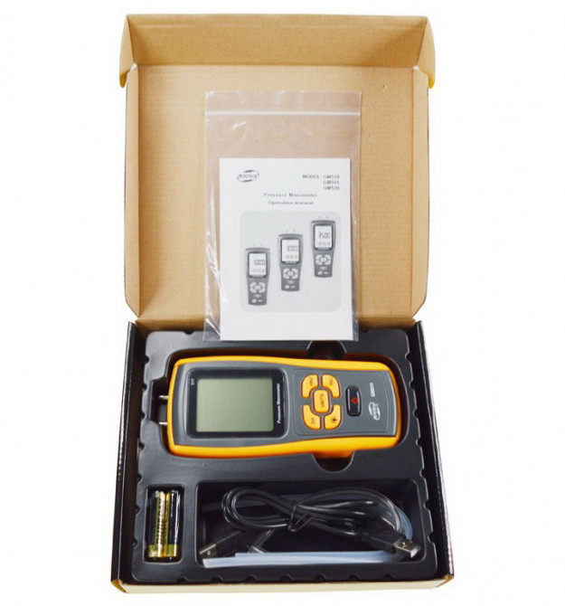 Дифференциальный микроманометр USB, ±10 кПа BENETECH GM511 Харків - зображення 6