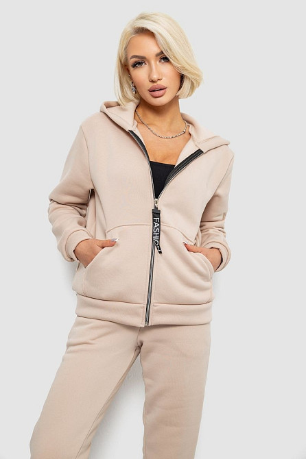 Спортивний костюм жіночий на флісі, бежевий | Новий | S-XL Одесса - изображение 2
