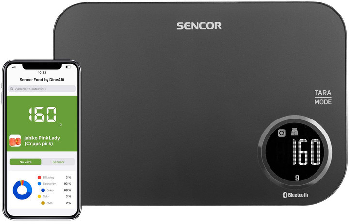 Весы кухонные Sencor SKS7078BK 5 кг черные Київ - зображення 1