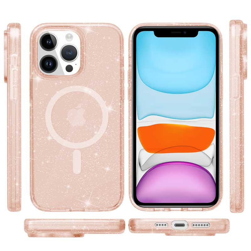 Чехол TPU Galaxy Sparkle (MagFit) для Apple iPhone 13 Pro Max (6.7") Херсон - зображення 6