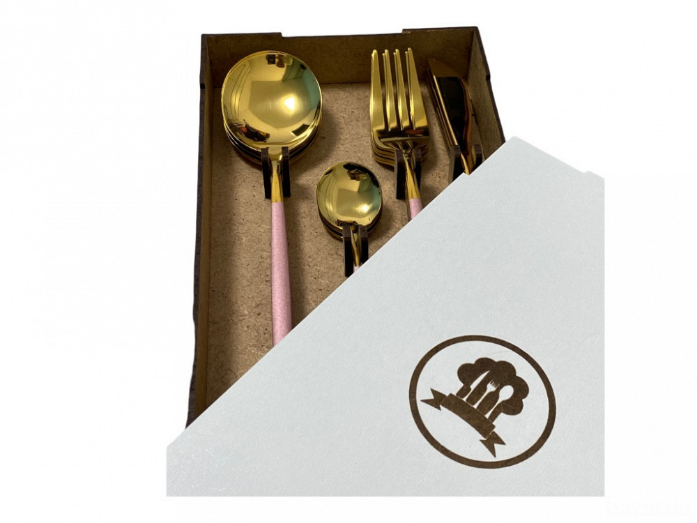 Набор столовых приборов Kitchen розовый на 4 персоны Київ - зображення 5