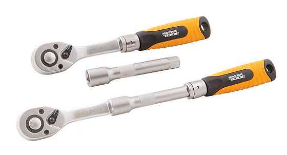 Набор инструментов MASTERTOOL PROFI ½" 12 шт 10-24 мм телескопическая трещотка CrV50BV30 ракетка 78- Харків