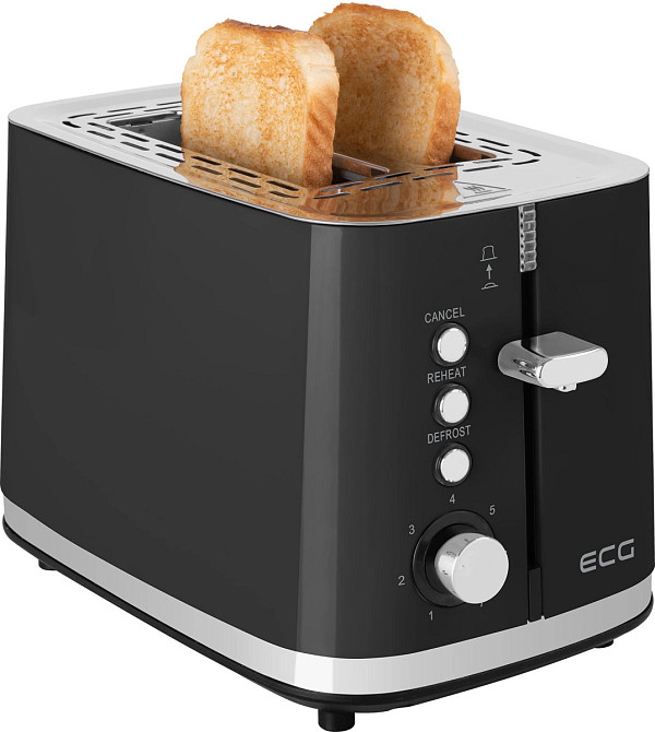 Тостер ECG ST 2766 Vintage Nero 925 Вт черный Київ - зображення 8
