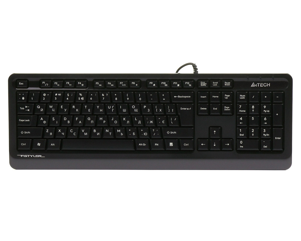 Клавиатура компьютерная проводная A4Tech Fstyler FKS10(Grey) серая Київ - зображення 1