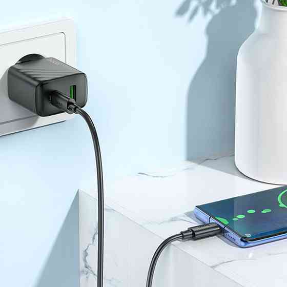 СЗУ Hoco CS23A Sunlight PD30W+QC3.0 (1USB-A/1C) + кабель Type-C to Type-C Херсон
