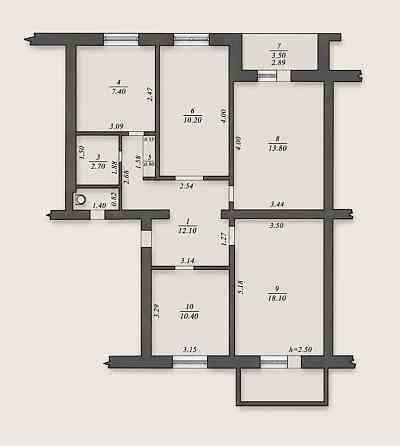 продажа 4-к квартира Переяслав-Хмельницкий, Цибли, 37000 $ 