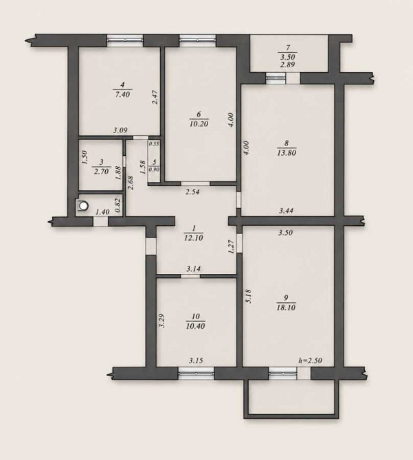 продажа 4-к квартира Переяслав-Хмельницкий, Цибли, 37000 $  - изображение 2