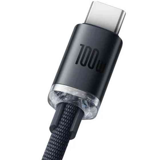 Кабель Baseus Crystal Shine Series Fast Charging USB to Type-C 100W 1.2m Black (CAJY000401) (Код тов Харьков
