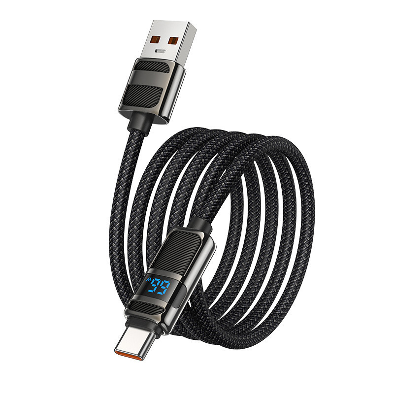Дата кабель Hoco U137 Line with display USB to Type-C 5A/66W (1.2m) Херсон - зображення 5
