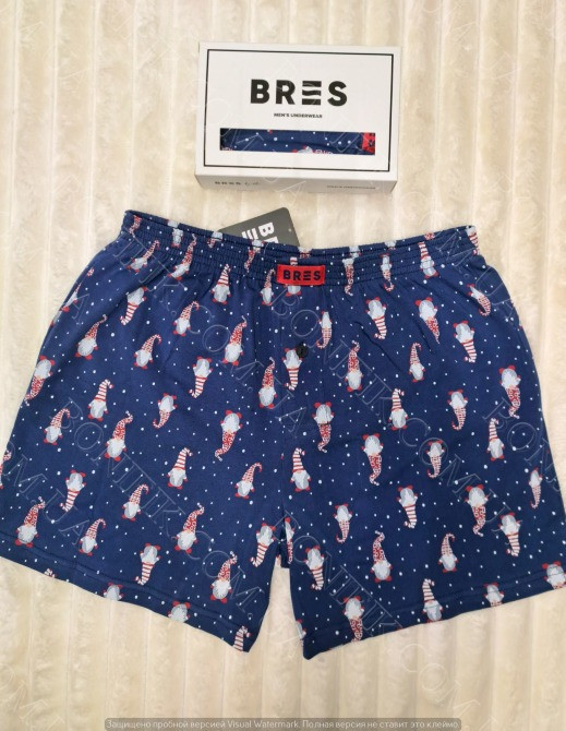 Мужские семейные трусы с новогодним принтом гномов (арт. MBXK 307/01/139) Кривий Ріг - зображення 1
