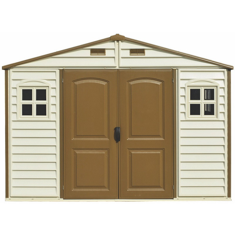 Сарай пластиковый Woodside 325x247x231 см слоновая кость, коричневая крыша Київ - зображення 12