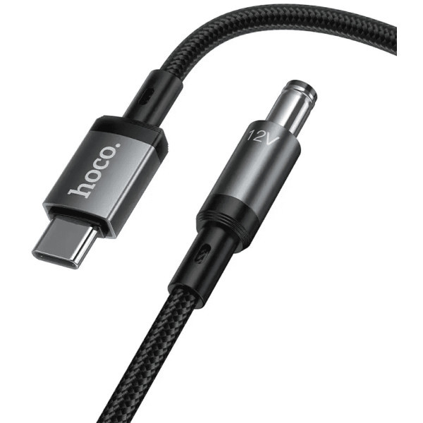 Адаптер Hoco X129 Type-C to DC 5.5 12V Black Харків - зображення 3