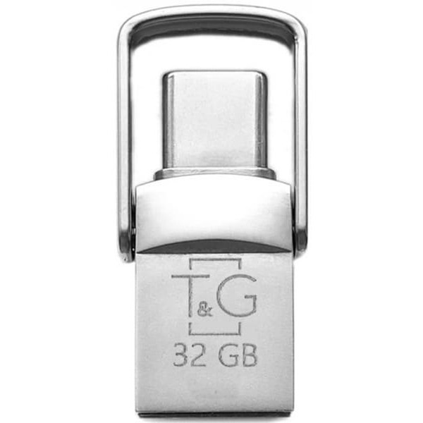 Флеш пам'ять T&G 104 32GB Metal Series USB/Type-C Silver (TG104TC-32G) Харків - зображення 1