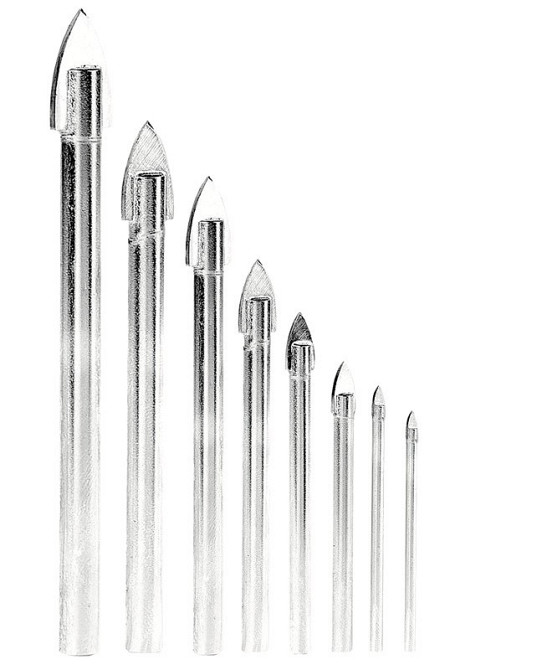 Набор сверл-пик для стекла и керамики GRANITE 8 шт 4х60/5х65/6х68-2 шт/8х70-2 шт/10х85/12х90 мм 2-01 Харьков - изображение 3