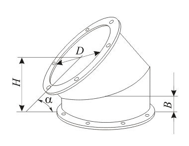 Колено СК 200х200  на самотек , самотечное оборудование Киев - изображение 1