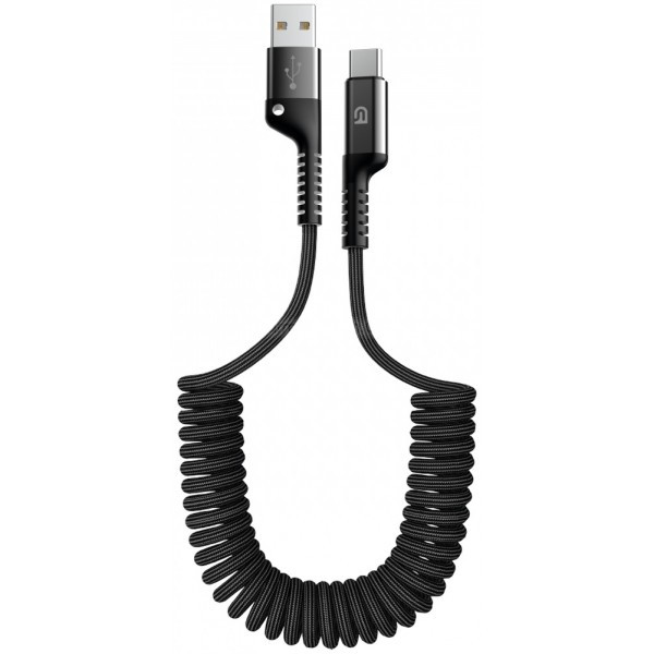 Кабель ArmorStandart AR17 Spiral USB to Type-C 2.4A 1m Black (ARM75390) (Код товару:37749) Харків - зображення 1
