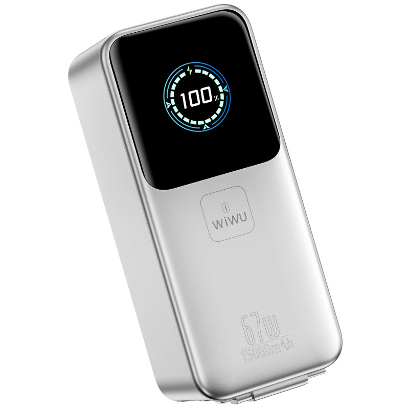 Портативное ЗУ Power Bank WIWU PM501 Power Mega PD67W with cable 15000 mAh Херсон - зображення 5