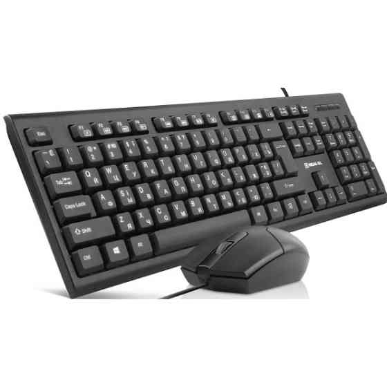 Комплект (клавіатура, мишка) REAL-EL Kit 511 Black (EL123100052) Харків