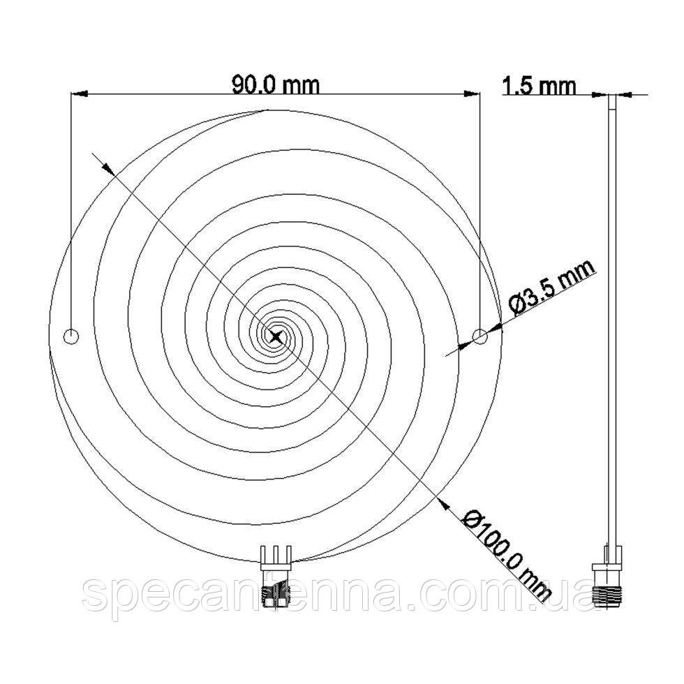 Антенна UWB 1 ГГц - 8 ГГц 5 дБ Left/Right поляризационная Днепр - изображение 5