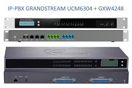 Grandstream UCM6304, ip атс, 52хFXS, 4xFXO, до 2000 абонентів/300 одночасних викликів, 1xWAN, 1xLAN Київ - зображення 1