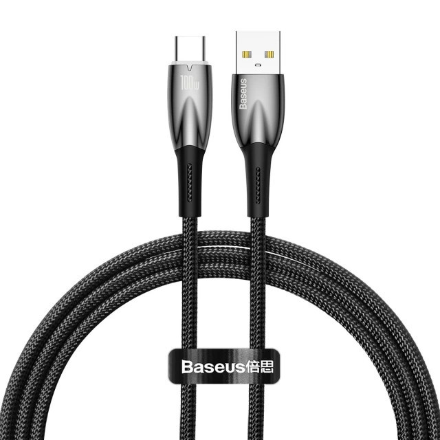 Дата кабель Baseus Glimmer Series Fast Charging Data Cable USB to Type-C 100W 1m (CADH00040) Херсон - зображення 1