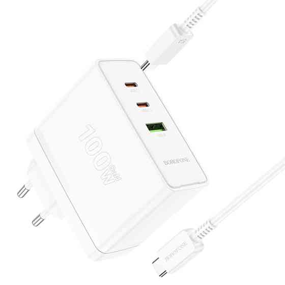 СЗУ Borofone BN11 Imperial PD100W+QC3.0 (1USB-A/2C) + кабель Type-C to Type-C Херсон