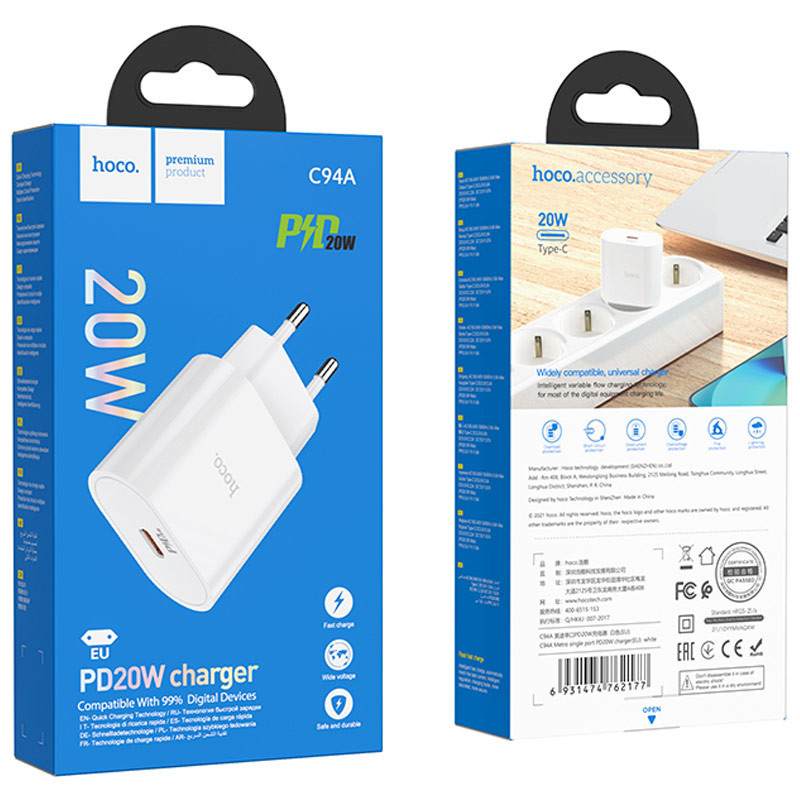 СЗУ Hoco C94A Metro PD20W (1USB-C) Херсон - зображення 7