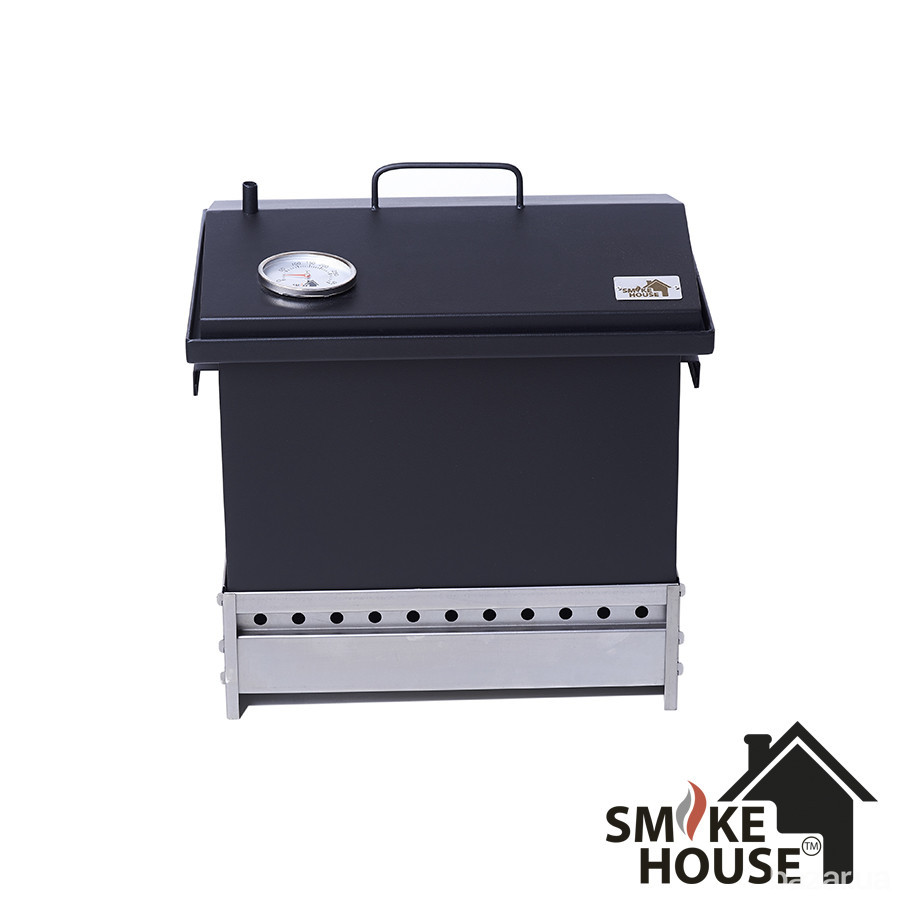 Коптильня с гидрозатвором для горячего копчения Smoke House M Thermo термометром Харків - зображення 11