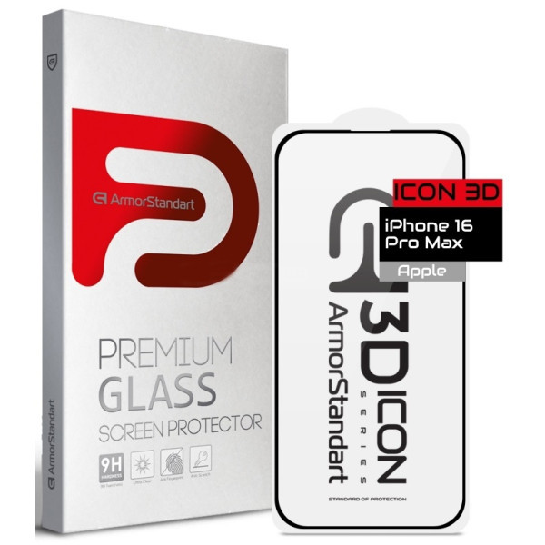 Захисне скло ArmorStandart Icon 3D для iPhone 16 Pro Max Black (ARM78030) (Код товару:38547) Харків - зображення 2
