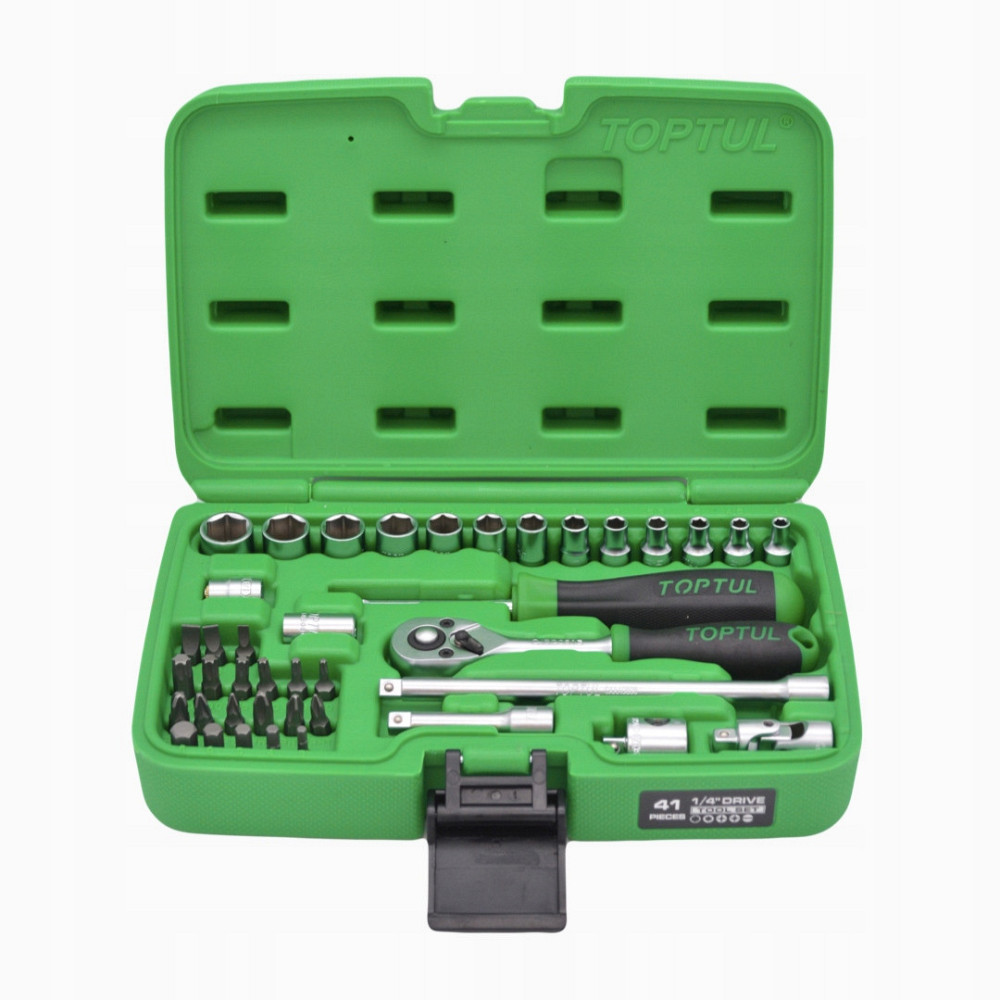 Набор торцевых головок и бит с трещоткой TOPTUL 1/4" 41ед. GCAI4102 Харьков - изображение 4