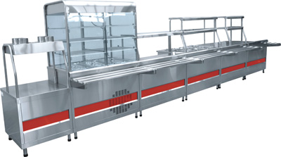 Лінії само-обслуговування в їдальні, марміти та вітрини Киев - изображение 6