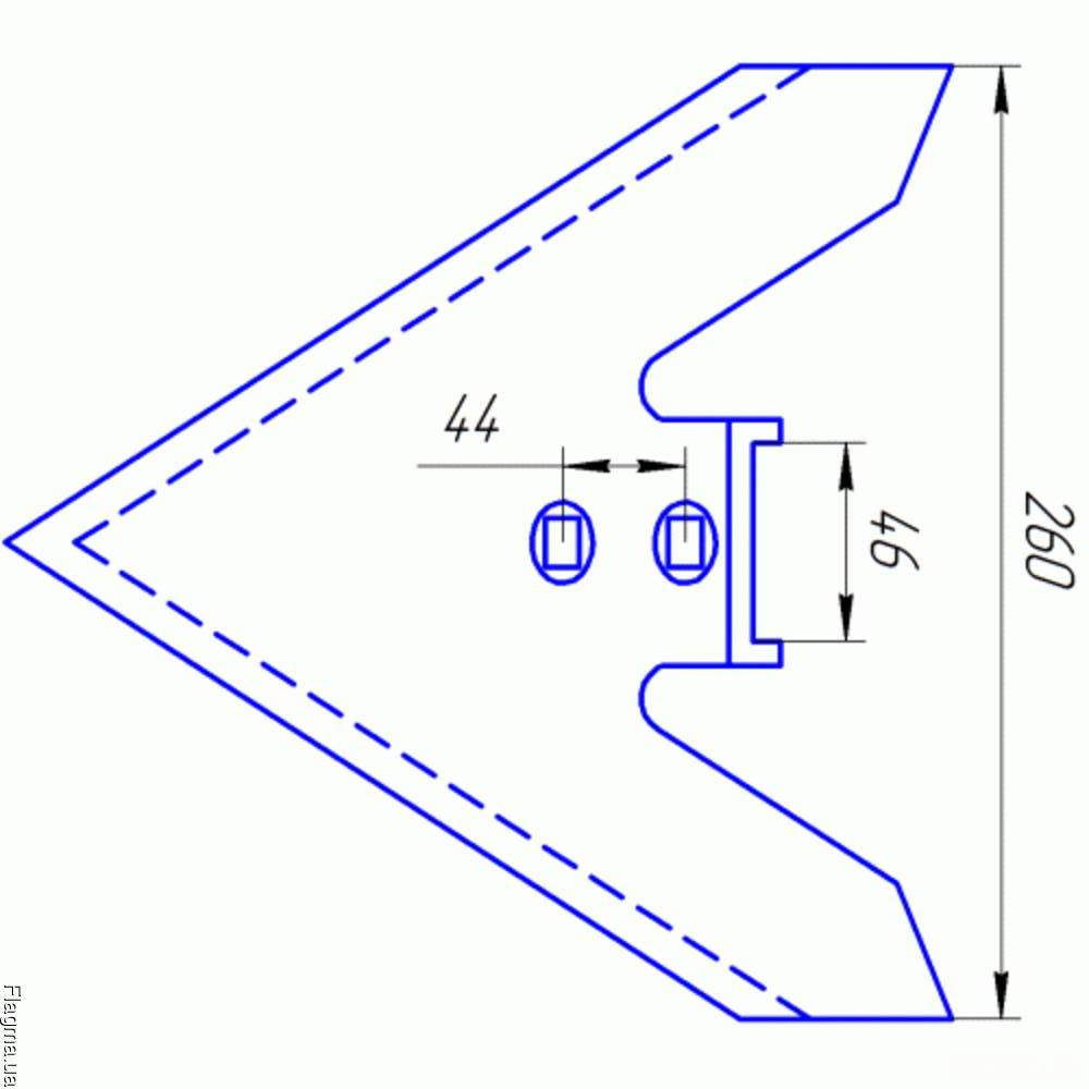 Лапа культиватора Great Plains, шириной от 240 до 330 мм., купити лапи стріли у виробника в Україні. Запорожье - изображение 1