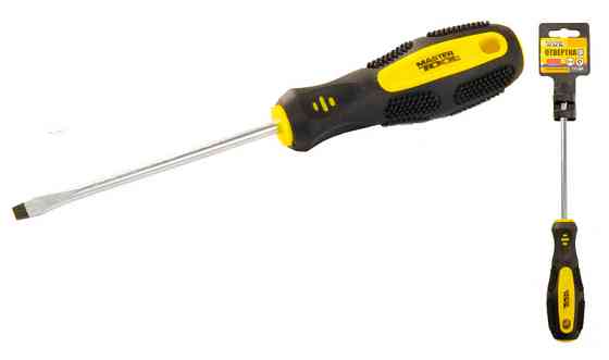 Отвёртка шлицевая MASTERTOOL SL5х100 мм ручка с TPR покрытием 48-5510 Харьков