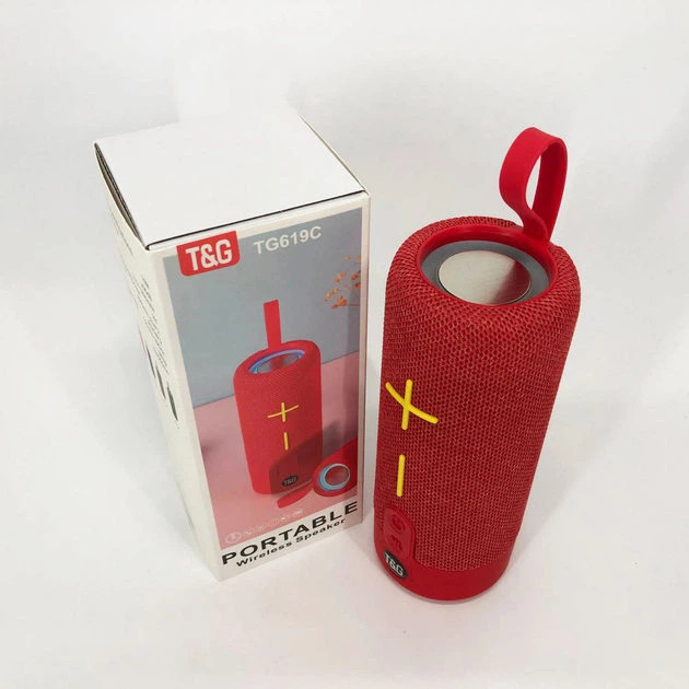 Колонка портативная Bluetooth T&G TG619 red красная Київ - зображення 5