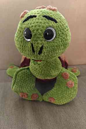 Іграшка Черепаха 37 см м'яка в'язана подарунок сувенір hand made ручна робота Нововолынск