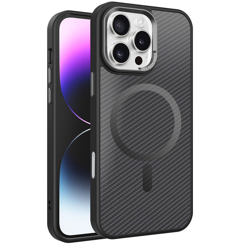 Чехол TPU+PC Carbon Mirage with MagSafe для Apple iPhone 16 Pro Max (6.9") Херсон - изображение 1