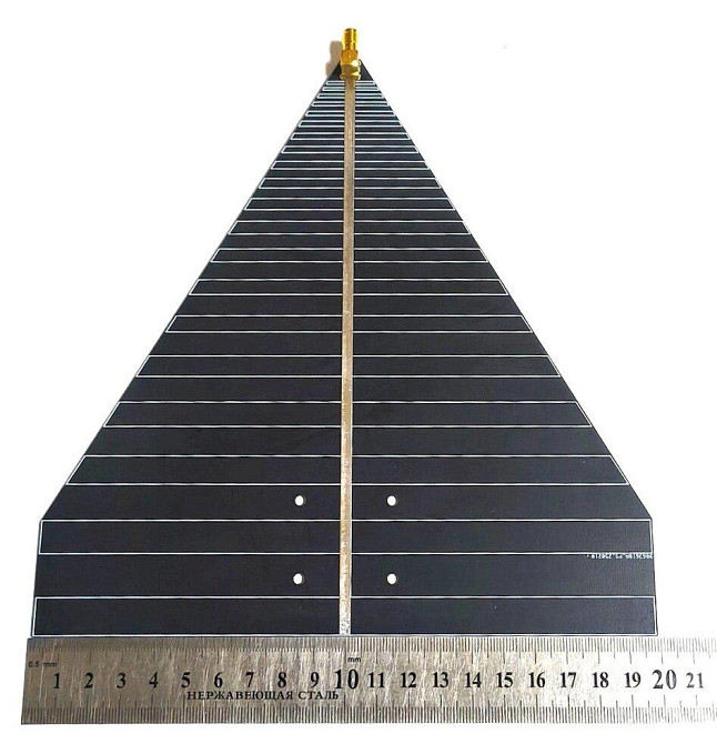 UWB антенна 500 - 6300 МГц 6-7 дБ, до 50 Вт, RP SMA-female, логопериодическая с пигтейлом 50 см Дніпро - зображення 10