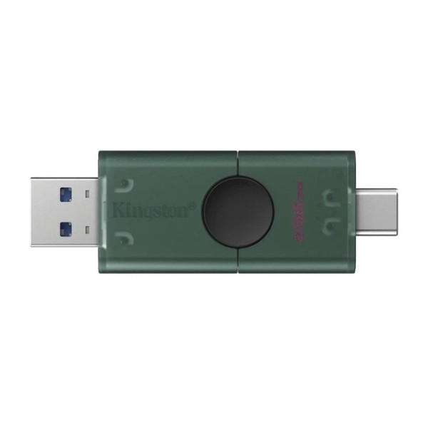 Флеш пам'ять Kingston DataTraveler DuoG2 256GB USB 3.2 + Type-C  Black/Green (DTDEG2/256GB) (Код тов Харьков - изображение 2