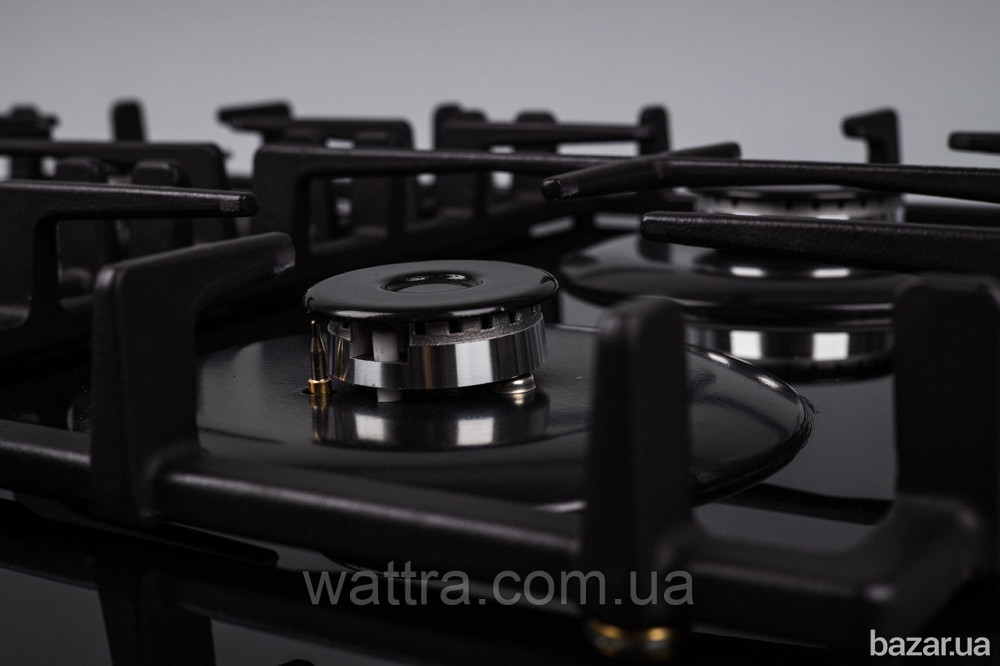 Газовая варочная поверхность GRUNHELM GPG 6214 BF (4 конфорки, закаленное стекло, чугун. газ контрол Київ - зображення 10