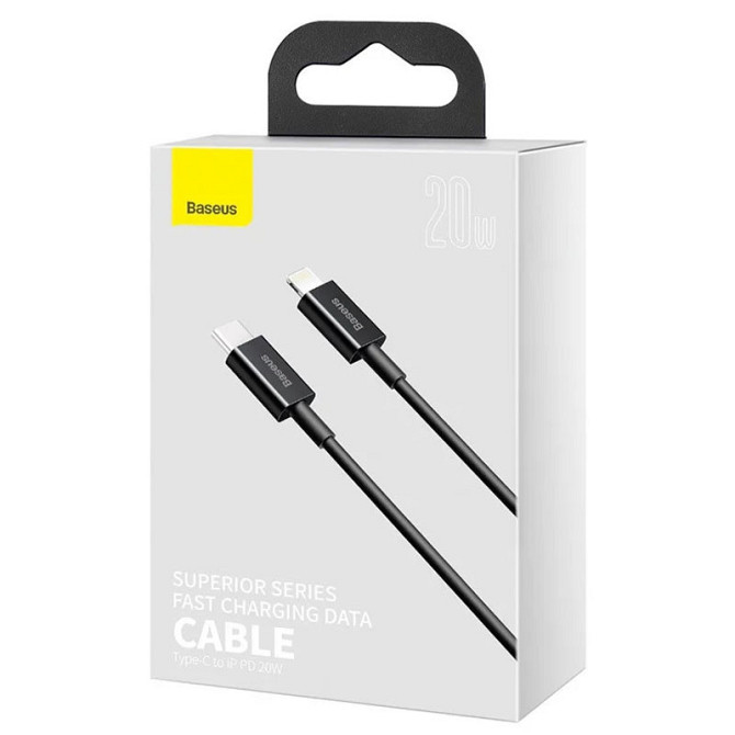 Дата кабель Baseus Superior Series Fast Charging Type-C to Lightning PD 20W (1m) (CATLYS-A) Херсон - зображення 5