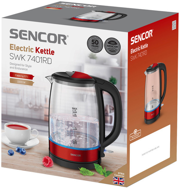 Электрочайник Sencor SWK 7401RD 1.7 л красный Київ - зображення 7